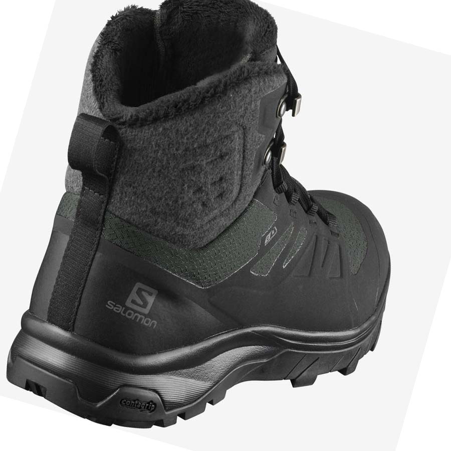 Salomon OUTBLAST THINSULATE™ CLIMASALOMON™ WATERPROOF Kadın Kışlık Botlar Siyah | TR 2613AHK